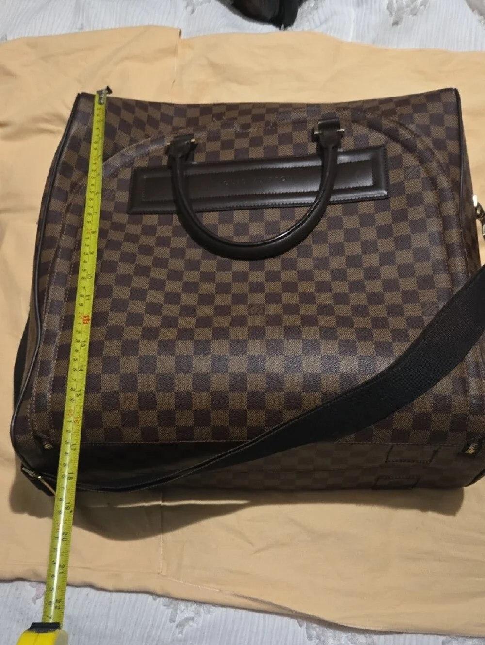Louis Vuitton Brown Damier Check Luggage with Detachable Strap